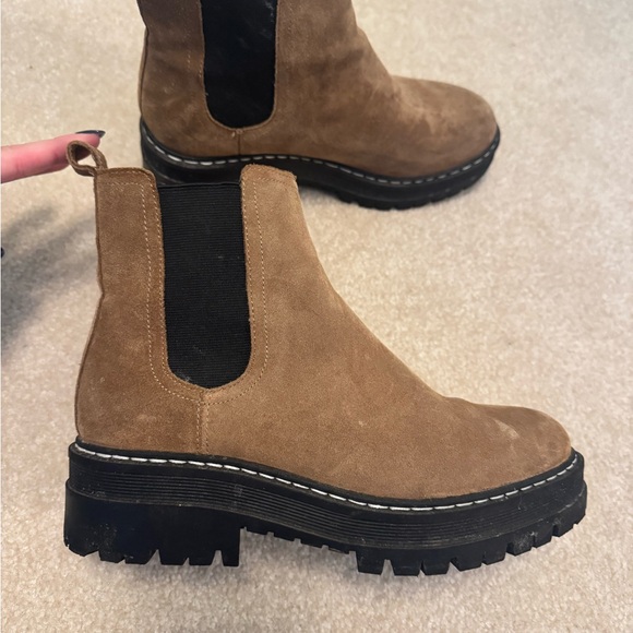 Marc Fisher Shoes - Women's Tan Suede Ankle Boots